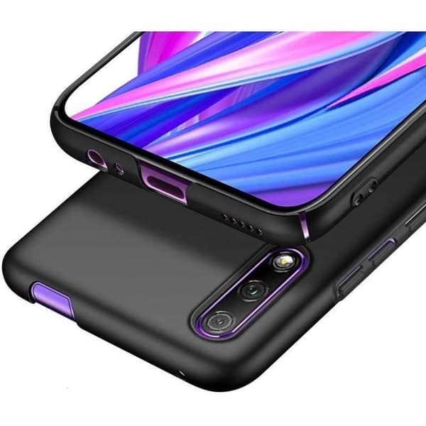 Huawei P Smart Pro kumipäällysteinen mattamusta Cover Basic V2 Black