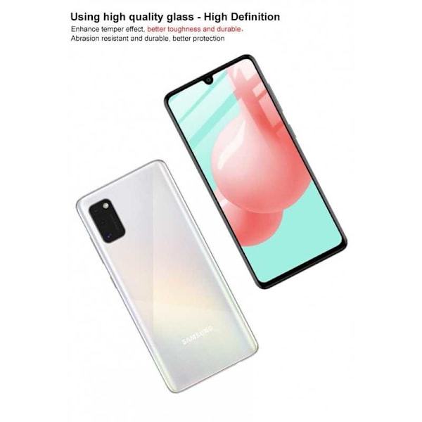 Samsung A41 Hærdet glas 0,26mm 2,5D 9H Fullframe Transparent