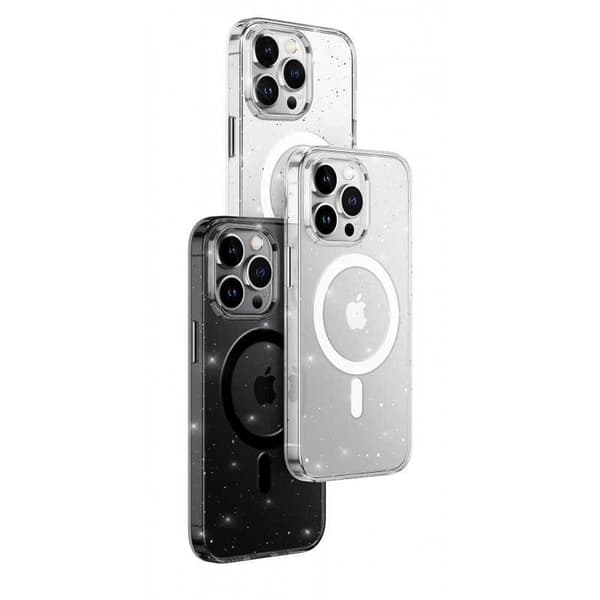 Kiiltävä MagSafe-kuori iPhone 15 Pro Max - Läpinäkyvä