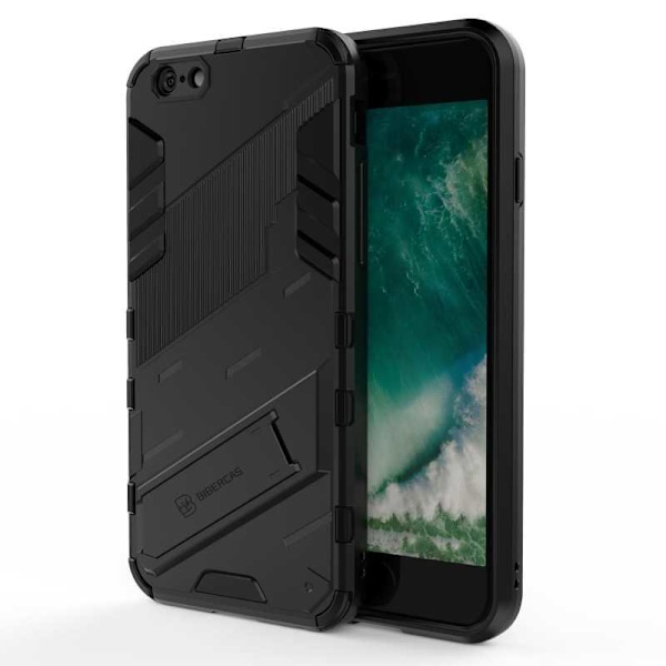iPhone 6S Plus iskunkestävä kotelo jalustalla ThinArmor V2 Black