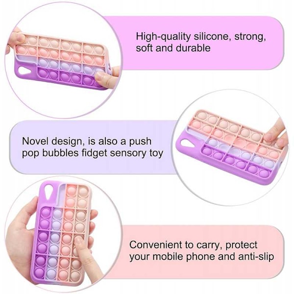 iPhone XR beskyttelsescover Fidget Toy Pop-It Multicolor