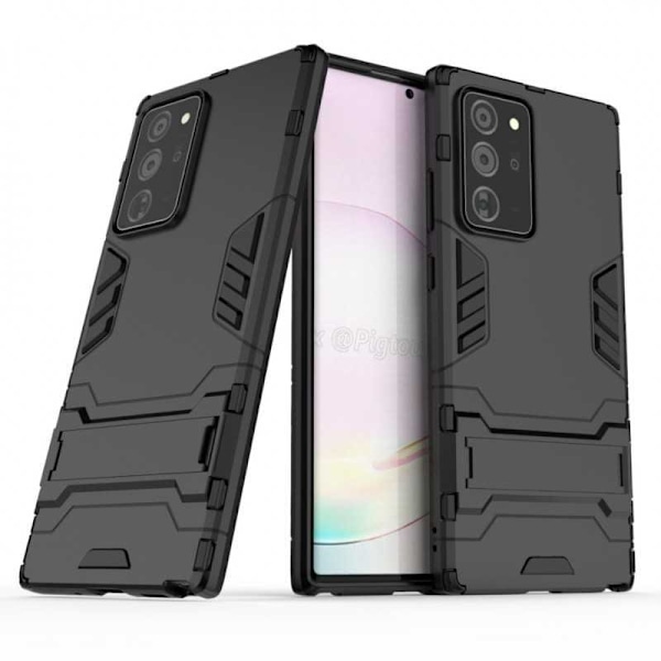 Samsung Note 20 Ultra-iskunkestävä kotelo jalustalla ThinArmor Black
