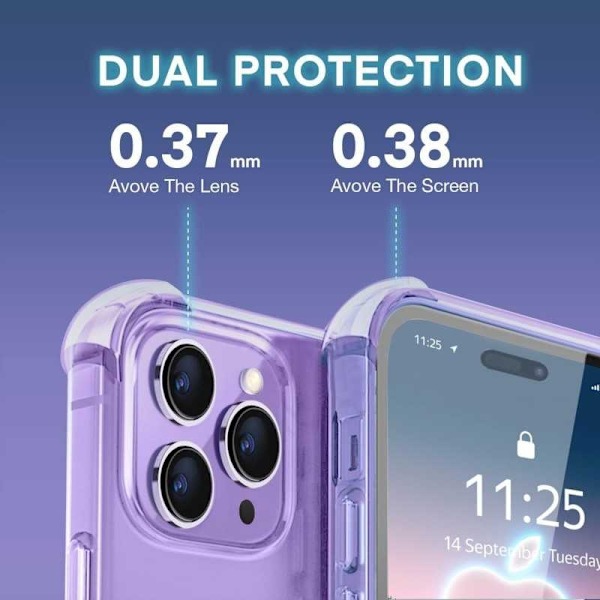 iPhone 14 Pro Max stødabsorberende silikone Shell Shockr Transparent