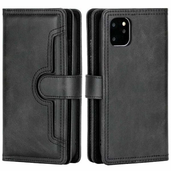 iPhone 12 Pro Max Wallet Case 10-taskuinen Array V3 Black