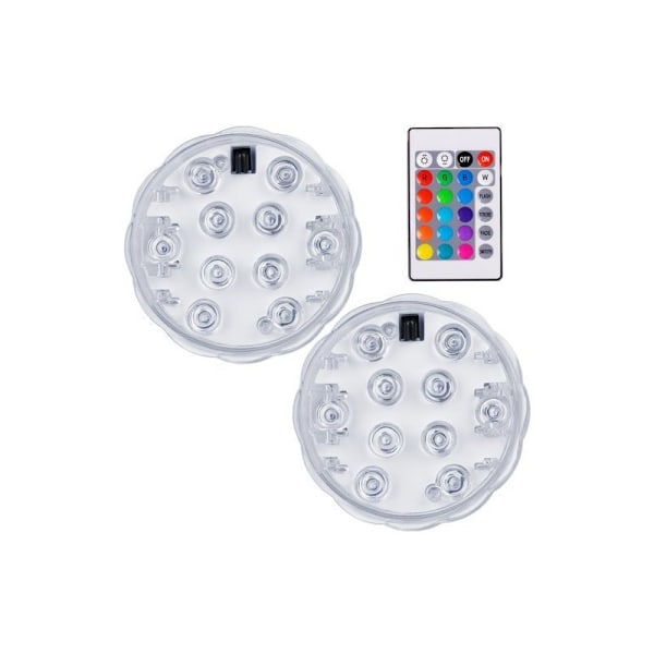 2-PACK Vandtæt dekorativ LED-belysning Transparent
