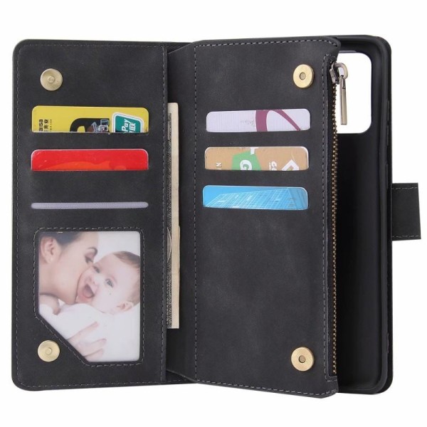 Samsung S20 monitoiminen lompakkokotelo, vetoketjullinen 8 tasku Vinröd