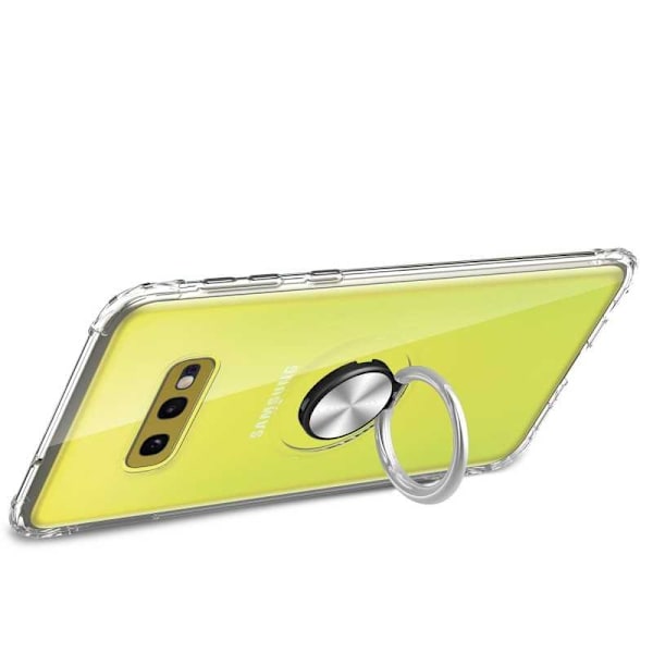 Samsung S10e Stöttåligt Skal med Ringhållare Fresh Transparent