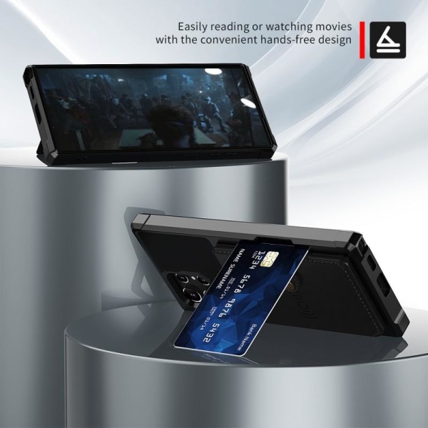 Samsung S22 Ultra Stöttåligt Premium Skal 4-FACK Solid V3 Svart