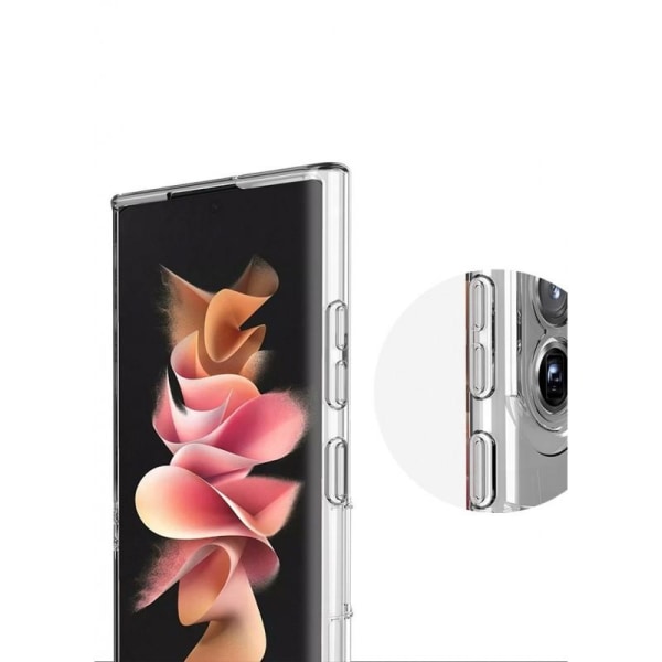 Samsung S22 Ultra Tyndt stødsikkert mobilcover med kortslot Transparent