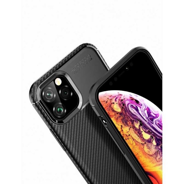 iPhone 11 Shockproof Slim Cover FullCarbon V4 Black