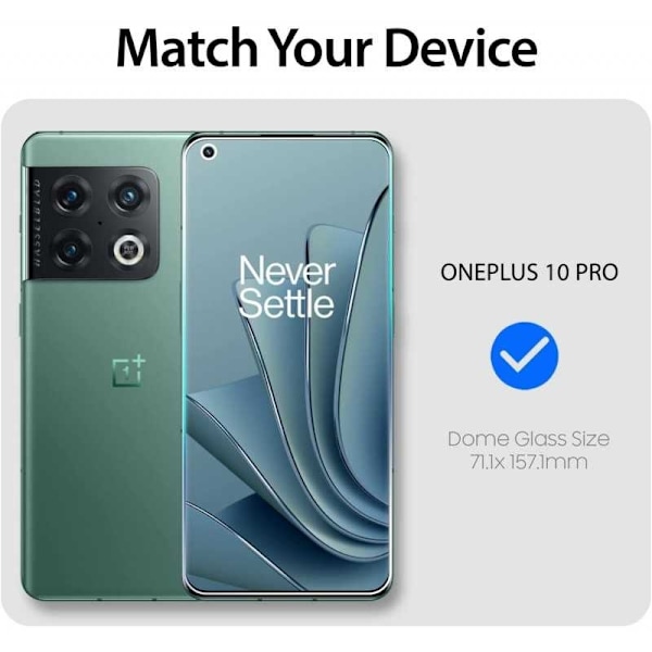 OnePlus 10 Pro 3D Full Coverage PET-skærmbeskytter Transparent
