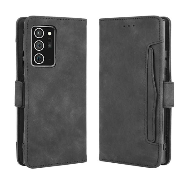 Samsung Note 20 tegnebog etui PU læder 6-LOMMES Winston V3 Black
