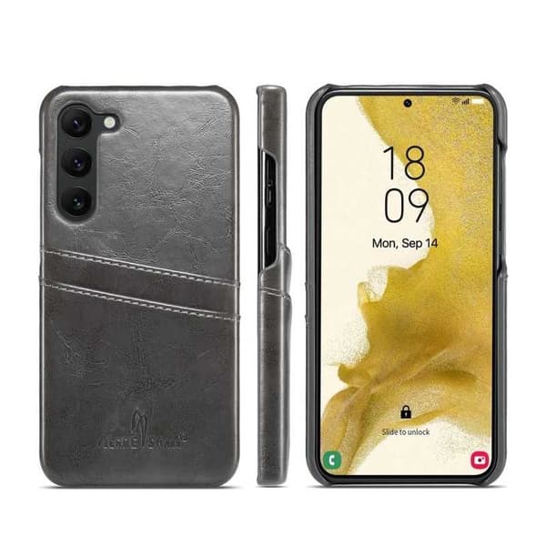 Samsung S23 Plus iskuja vaimentava korttipidike Retro Black