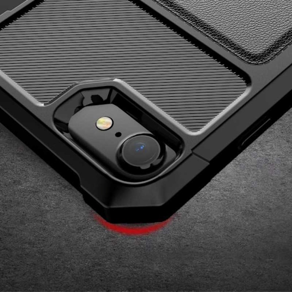 iPhone 7 Iskunkestävä suojus korttilokerolla Solid V2 Black