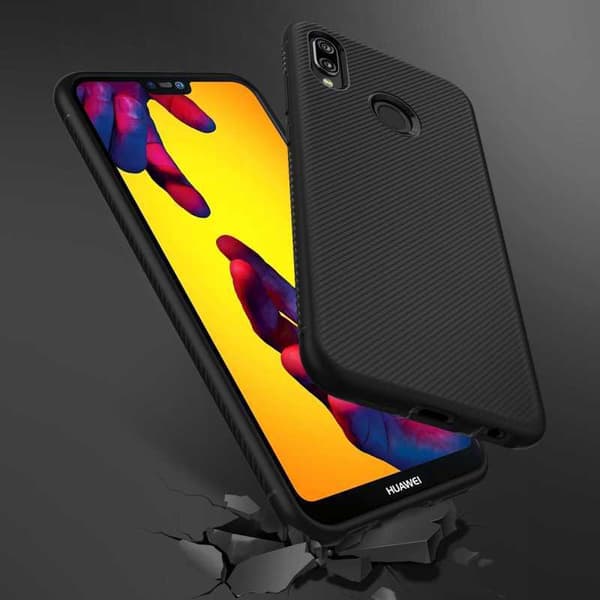 Huawei P20 Lite Iskunkestävä FullCarbon V3 Black