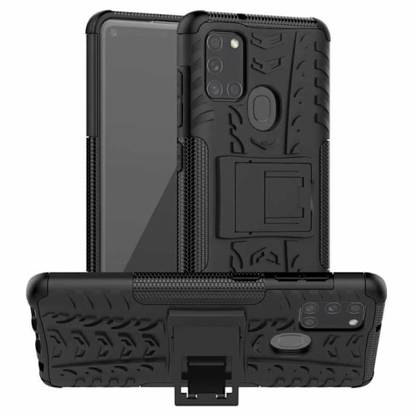 Samsung A21s stødsikkert cover med Support Active Black