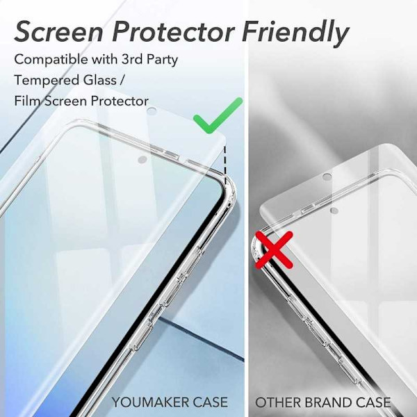 Samsung S20 Plus Stöttåligt Genomskinligt Skal Simple Transparent