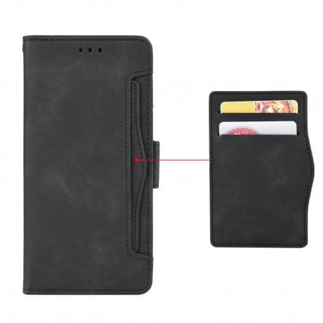 Sony Xperia 5 Plånboksfodral PU-Läder 6-FACK Winston® V3 Black