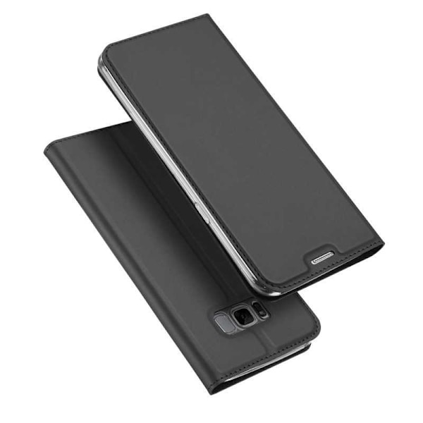 Samsung S8 Plus Flip Case Skin Pro med kortrum Svart