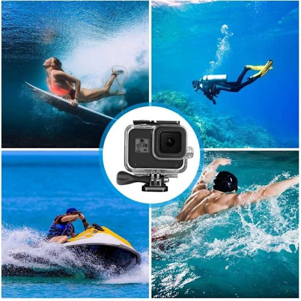 GoPro Hero 8 Sort kamerahus Vandtæt skal Transparent