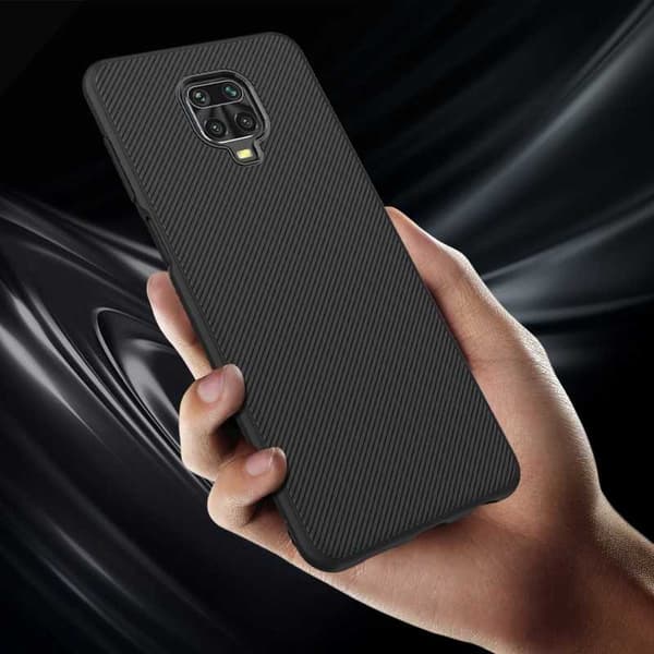 Redmi Note 9S / 9 Pro tyylikäs iskunkestävä FullCarbon V3 Black