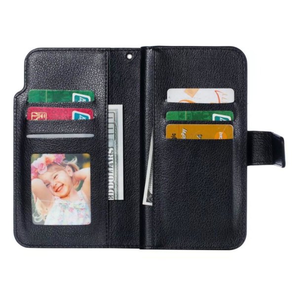 Samsung J4 Plus praktisk lommebokveske med 12-Pocket Array V4 Black