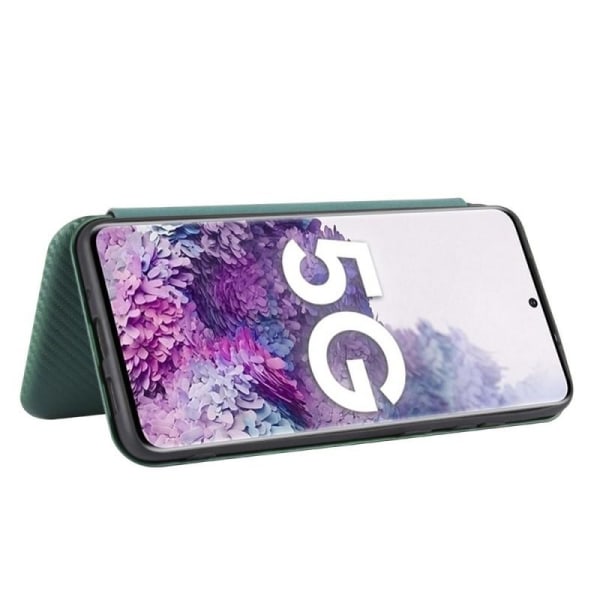 Samsung S20 Plus Flip-etui kortspor CarbonDreams Grønn Green