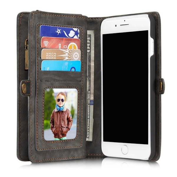 Multi-slot Flipfodral Apple iPhone 7 Plus Svart