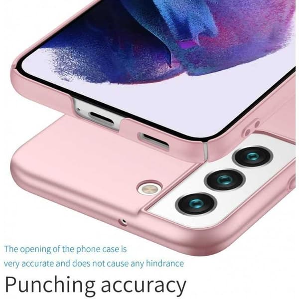 Samsung S23 ohut kumipinnoitettu Cover Basic V2 Pink gold