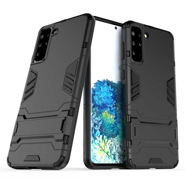 Samsung S21 Ultra iskunkestävä kotelo jalustalla ThinArmor Black