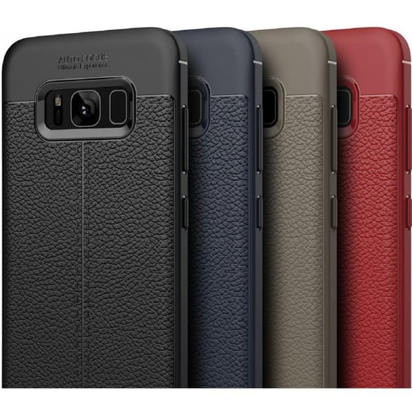 S8 Plus iskunkestävä ja iskuja vaimentava nahkaselkä Svart