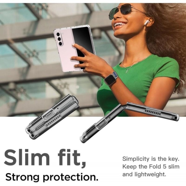 Samsung Z Fold 5 Stötdämpande Skal Simple Transparent