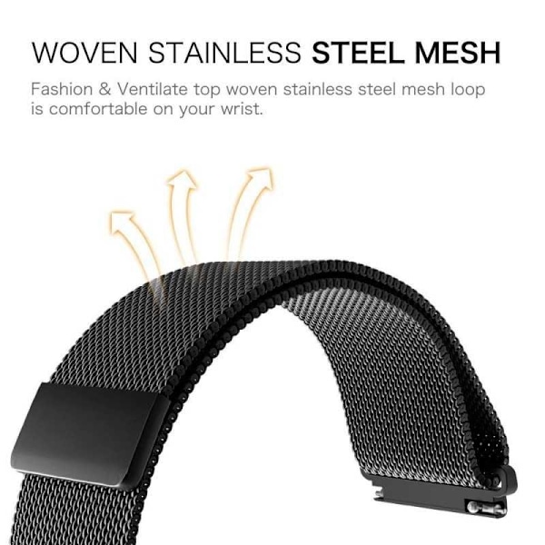 Samsung Galaxy Fit 2 Armband Milanesisk Loop Svart