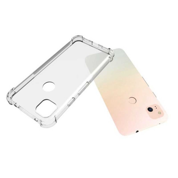 Google Pixel 4a 4G / LTE Iskunvaimennin Silicone Case Shockr Transparent