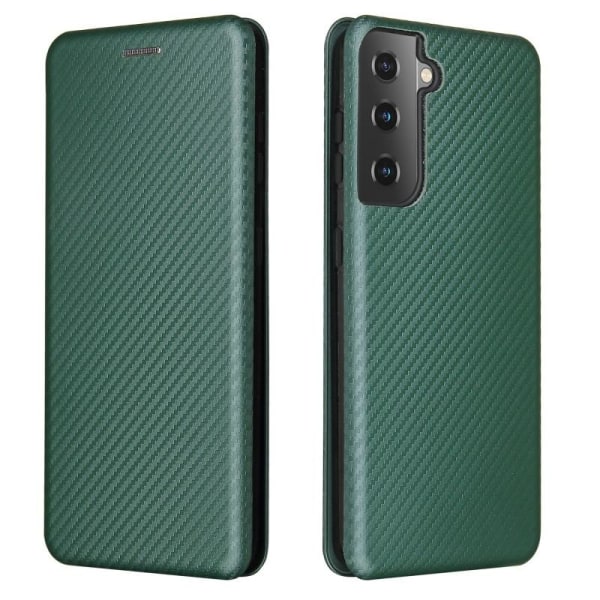 Samsung S21 Flip Case Kortrum CarbonDreams Grøn Green