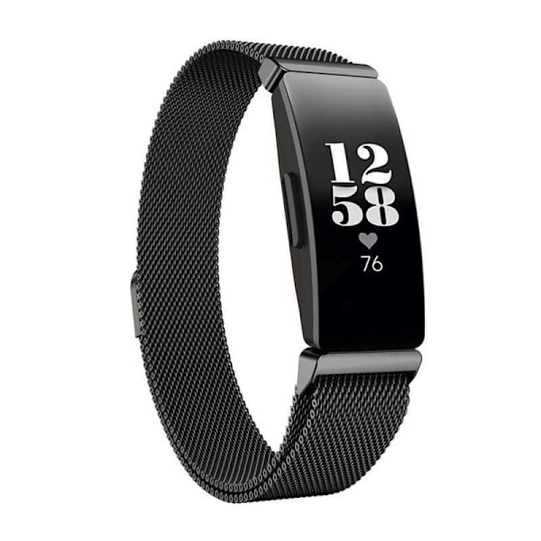 Fitbit Inspire HR Armband Milanesisk Loop Svart Svart