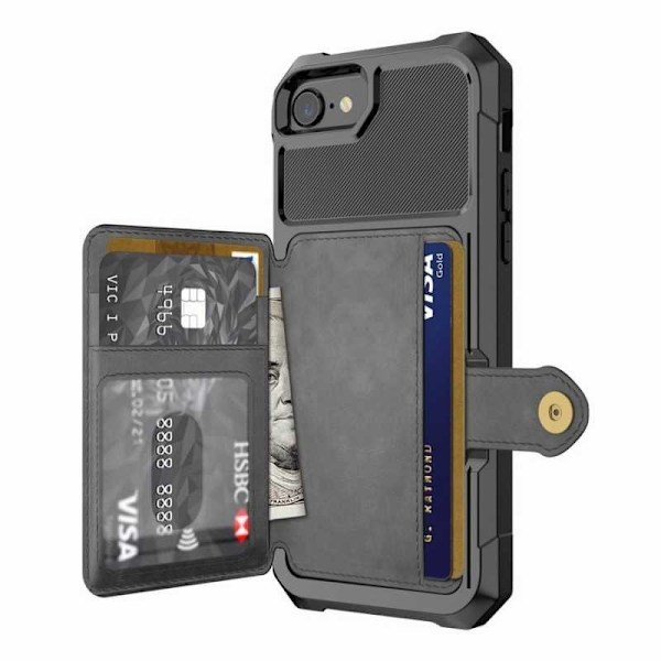 iPhone 8 Iskunkestävä Premium Suojakuori 4-OSAINEN Solid V3 Black