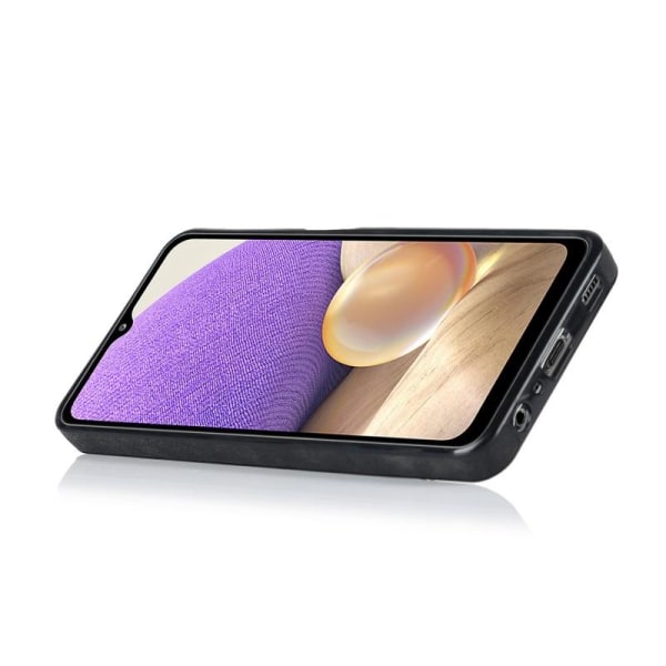 Samsung A32 5G -matkapuhelimen suojakuori korttitelineellä Retro Black