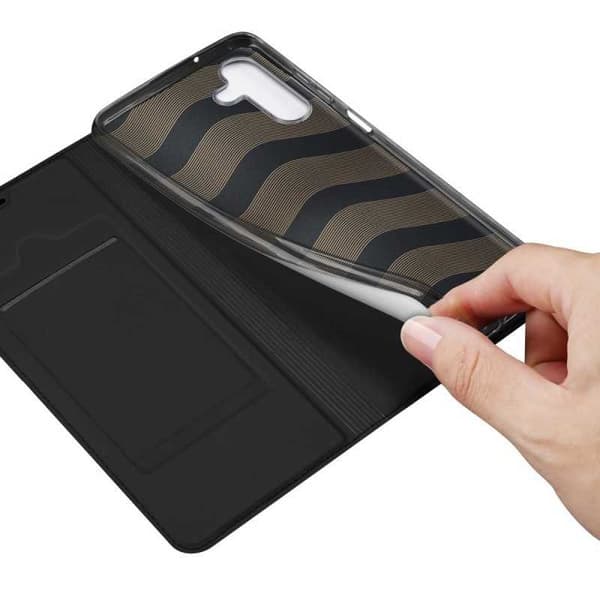 Samsung A34 5G Flip Case Smooth -korttipaikka Black