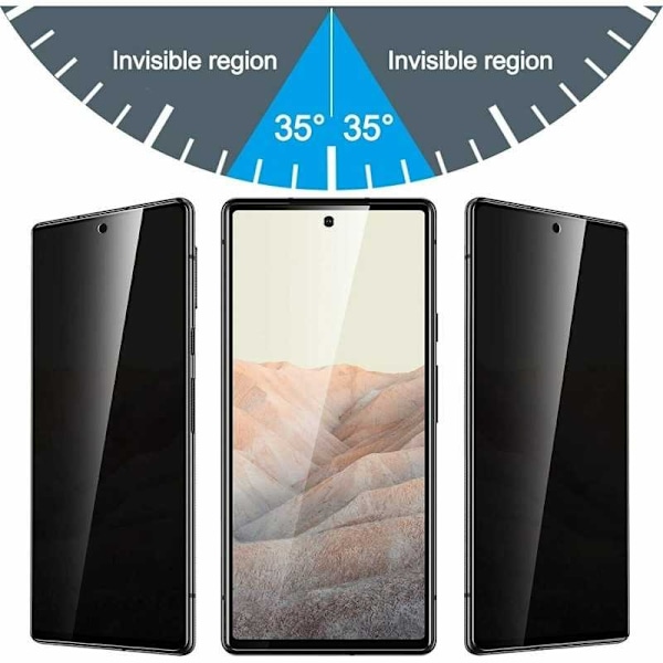 2-PACK Google Pixel 7 Privacy Härdat glas 0.26mm 2.5D 9H Transparent