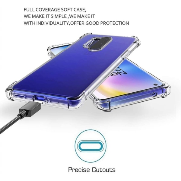OnePlus 8 Pro stødabsorberende silikoneskal Shockr Transparent
