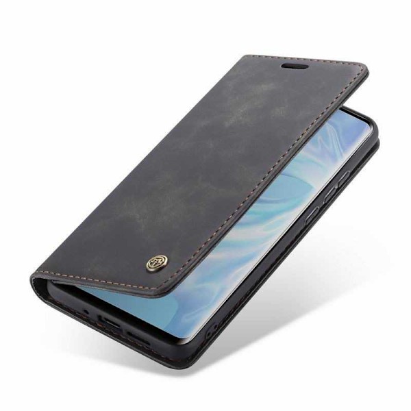 Huawei P30 Elegant Flip Cover CaseMe 3-RUMMET Black