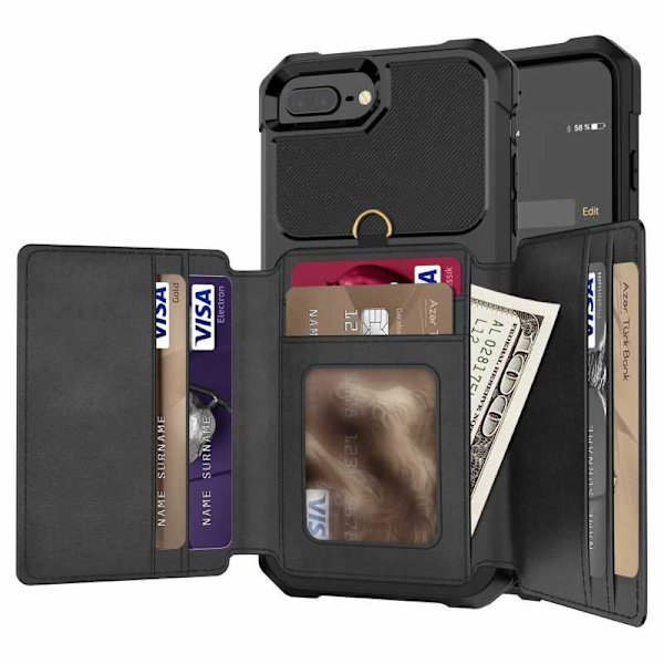 iPhone 8 Iskunkestävä Premium Cover 11-FACK Solid V4 Black