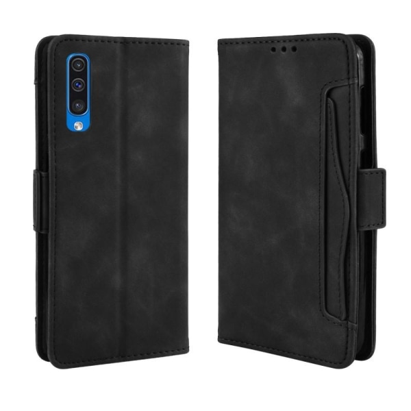 Samsung A50 tegnebog etui PU-læder 6-LOMMES Winston V3 Black