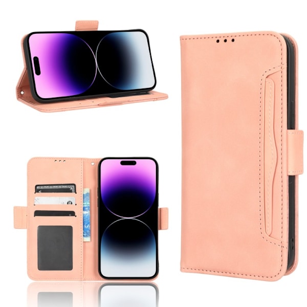 iPhone 12 / 12 Pro Plånboksfodral PU-Läder 6-FACK Winston V3 - Rosenguld Rosa guld
