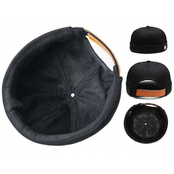 Skullcap Welding cap's Chef's hattu ilman näyttöä Black