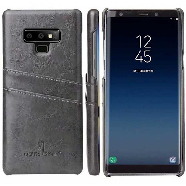 Samsung Note 9 stødabsorberende kortholder retro Black