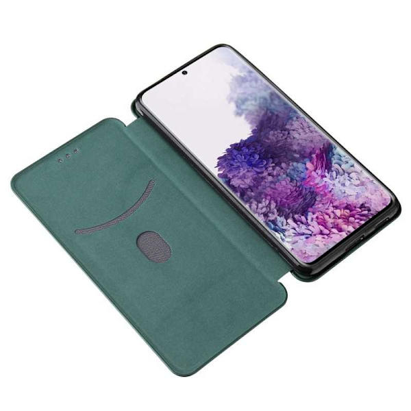 Samsung S21 Flip Case Kortrum CarbonDreams Grøn Green