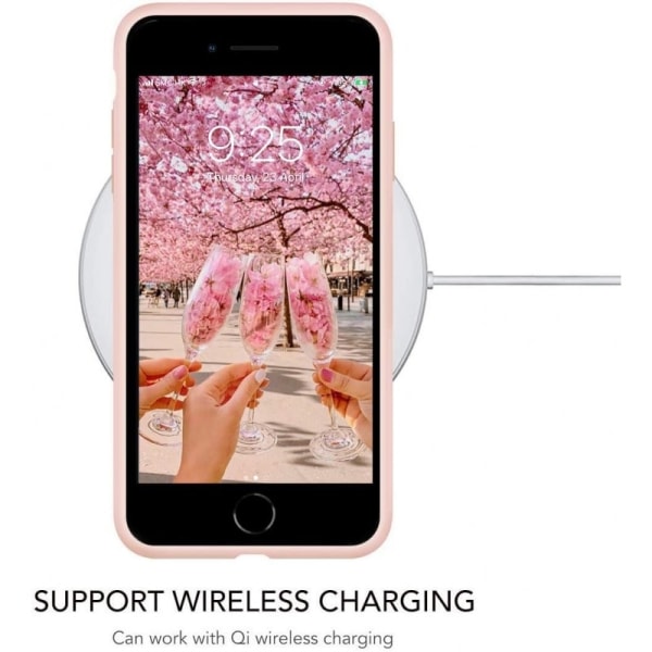 Gummibelagt støtsikkert deksel iPhone 7 Plus / 8 Plus - Rosa