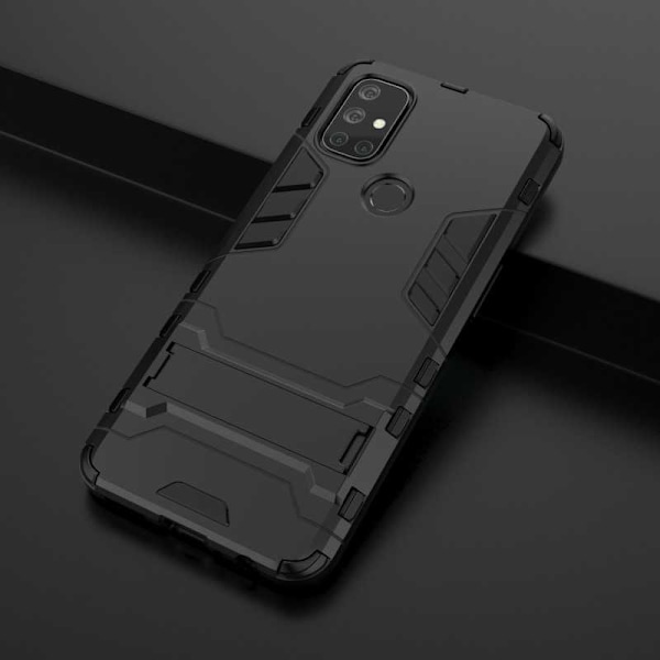 OnePlus Nord N10 iskunkestävä kotelo jalustalla ThinArmor Black